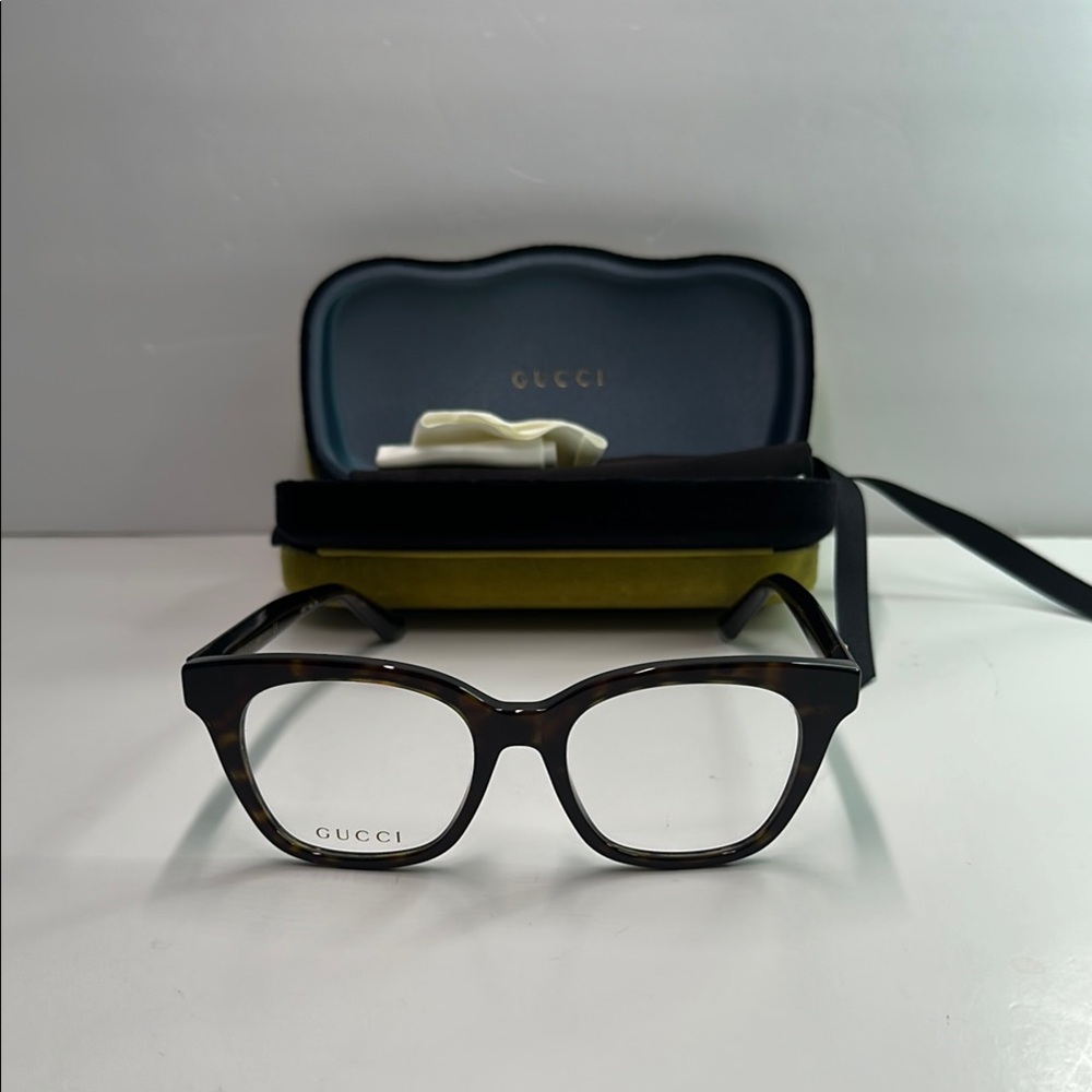 NEW Gucci Women’s Brown/Tortoise Eyeglasses GG0349O 006 - Picture 3 of 11